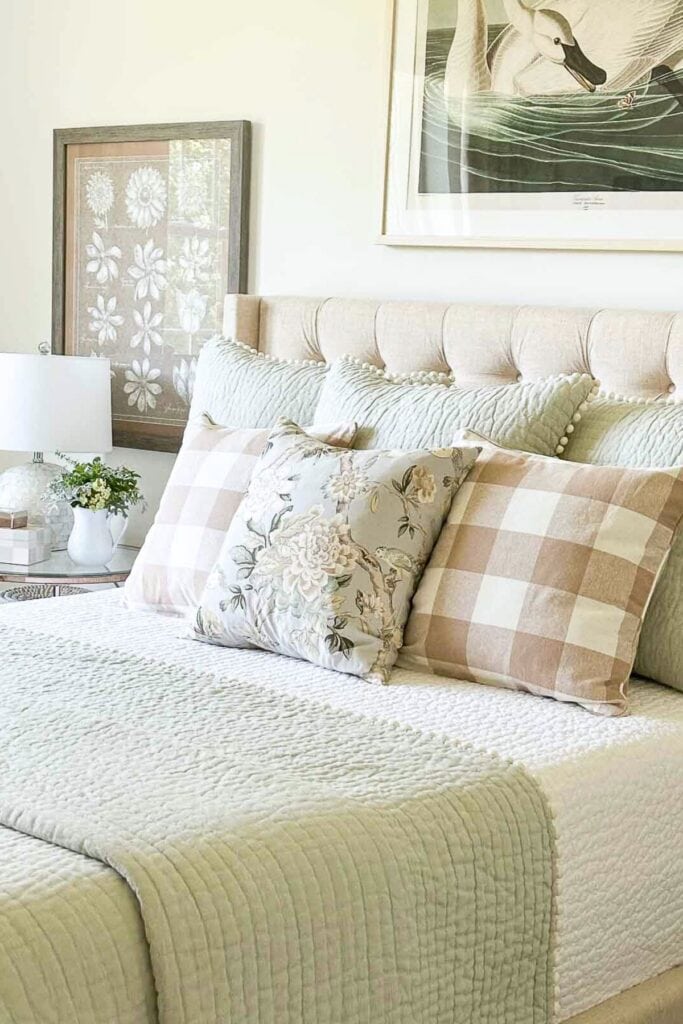 beautiful bedding and pictures