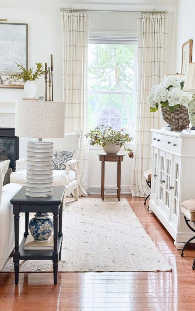 living room arranged for attractiveness and function