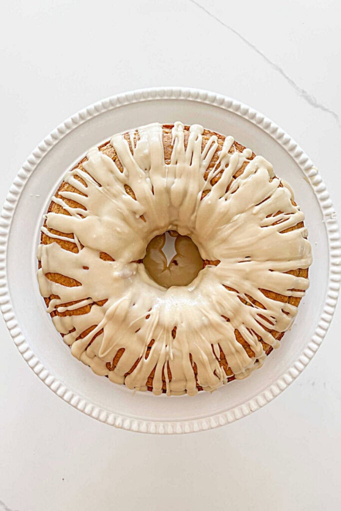 Pumpkin spice bundt cake with maple glaze, one of five easy fall dessert recipes perfect for cozy seasonal baking.
