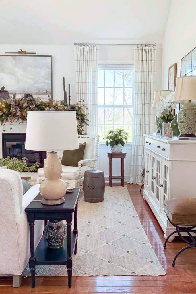 Christmas Tour 2025-side view of the living room