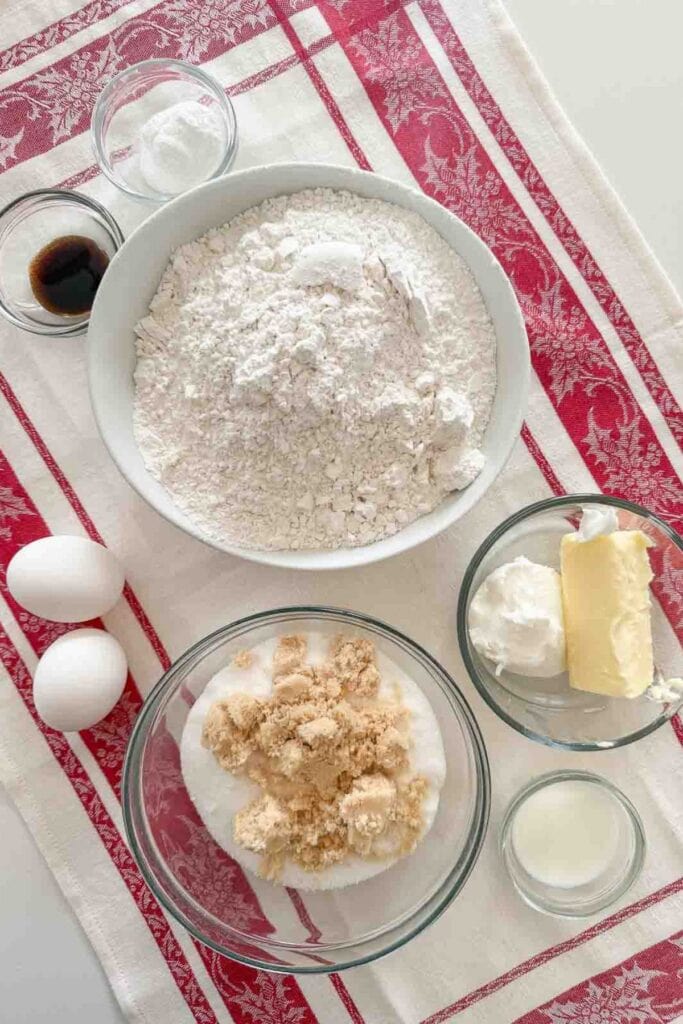 ingredients for sugar cookies