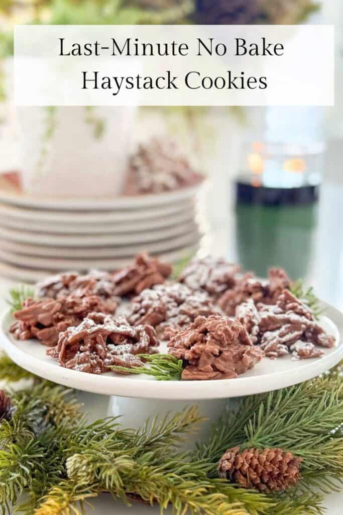 Last minute no bake haystack cookies made with milk chocolate, butterscotch chips, and crunchy potato chips