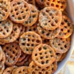seasoned ranch pretzel bites, close-up