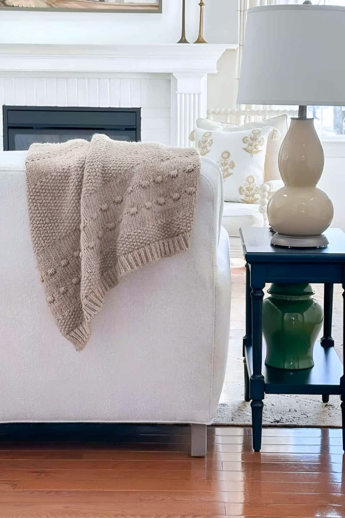 throw on the back of a sofa