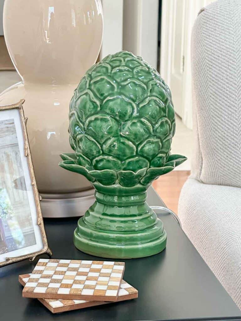 practical-gracious-living-at-home-green-finial-on-a-coffee-table