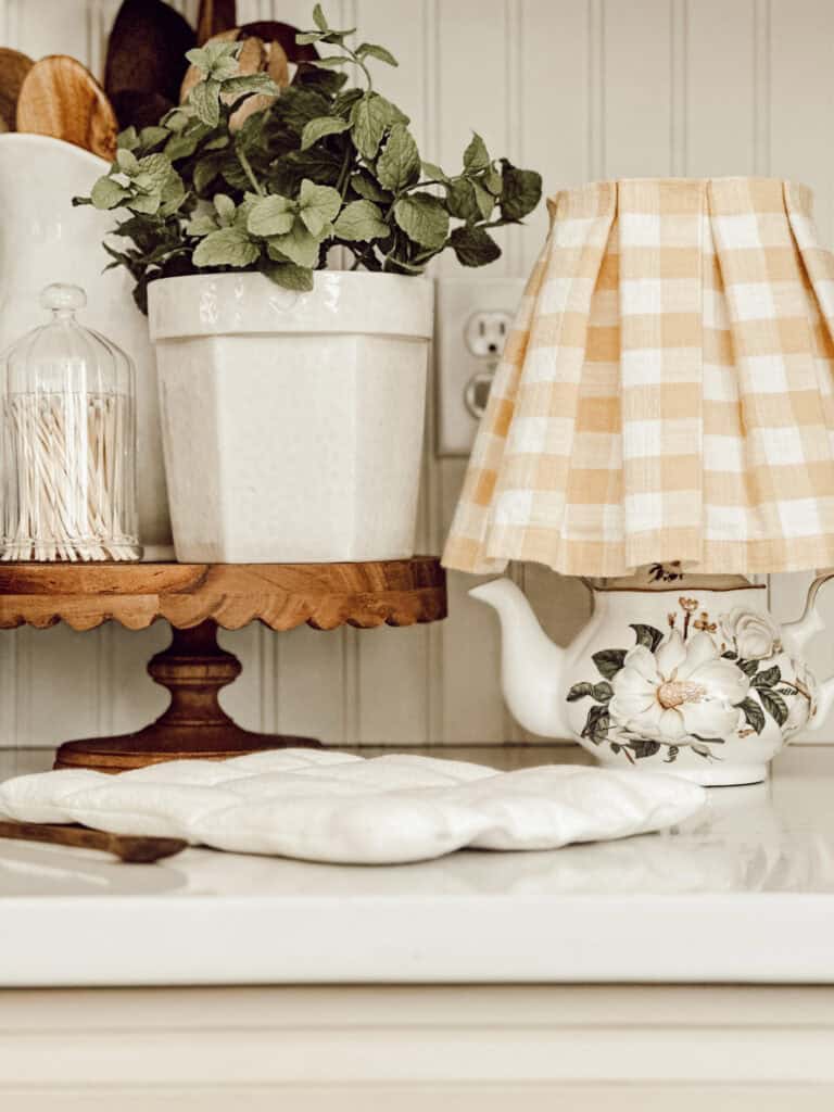 tea pot made into a lamp