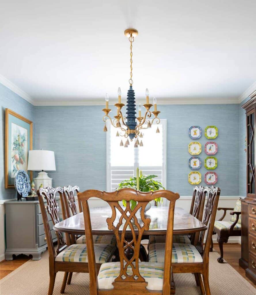 blue dining room