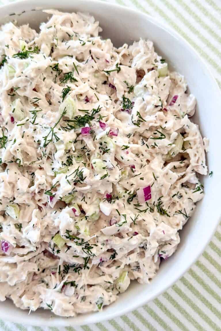chicken salad in a bowl
