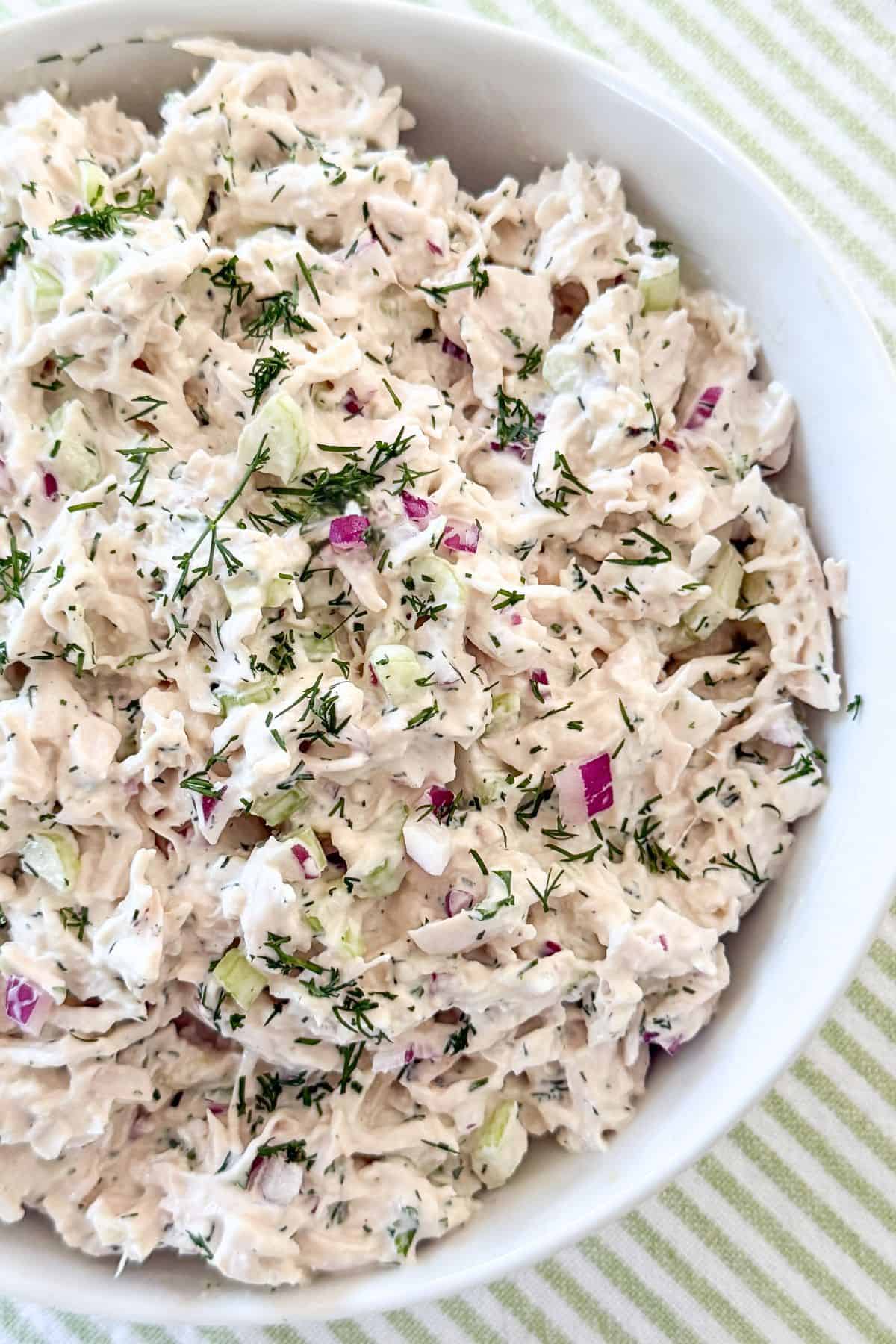 chicken salad in a bowl