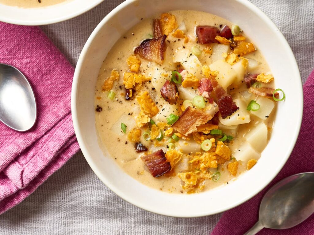 bowl of potato soup