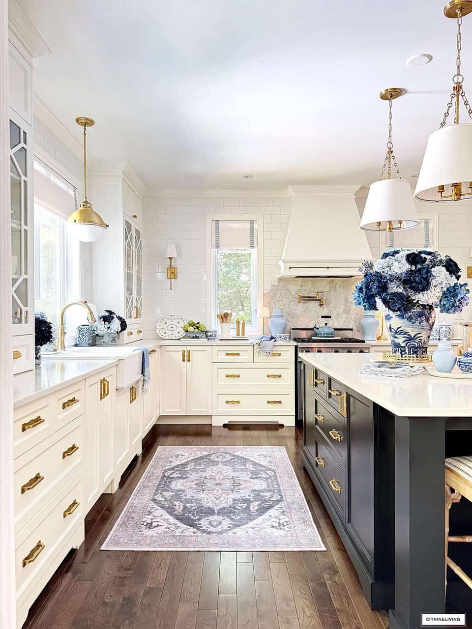 Blue Fall Kitchen Decor
