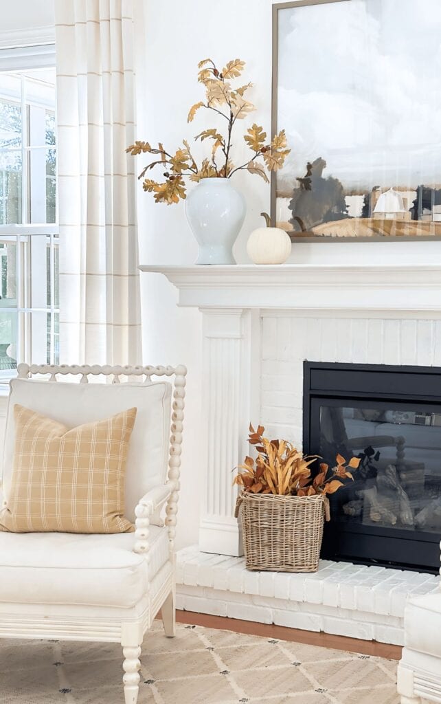 how to decorate a fall mantel