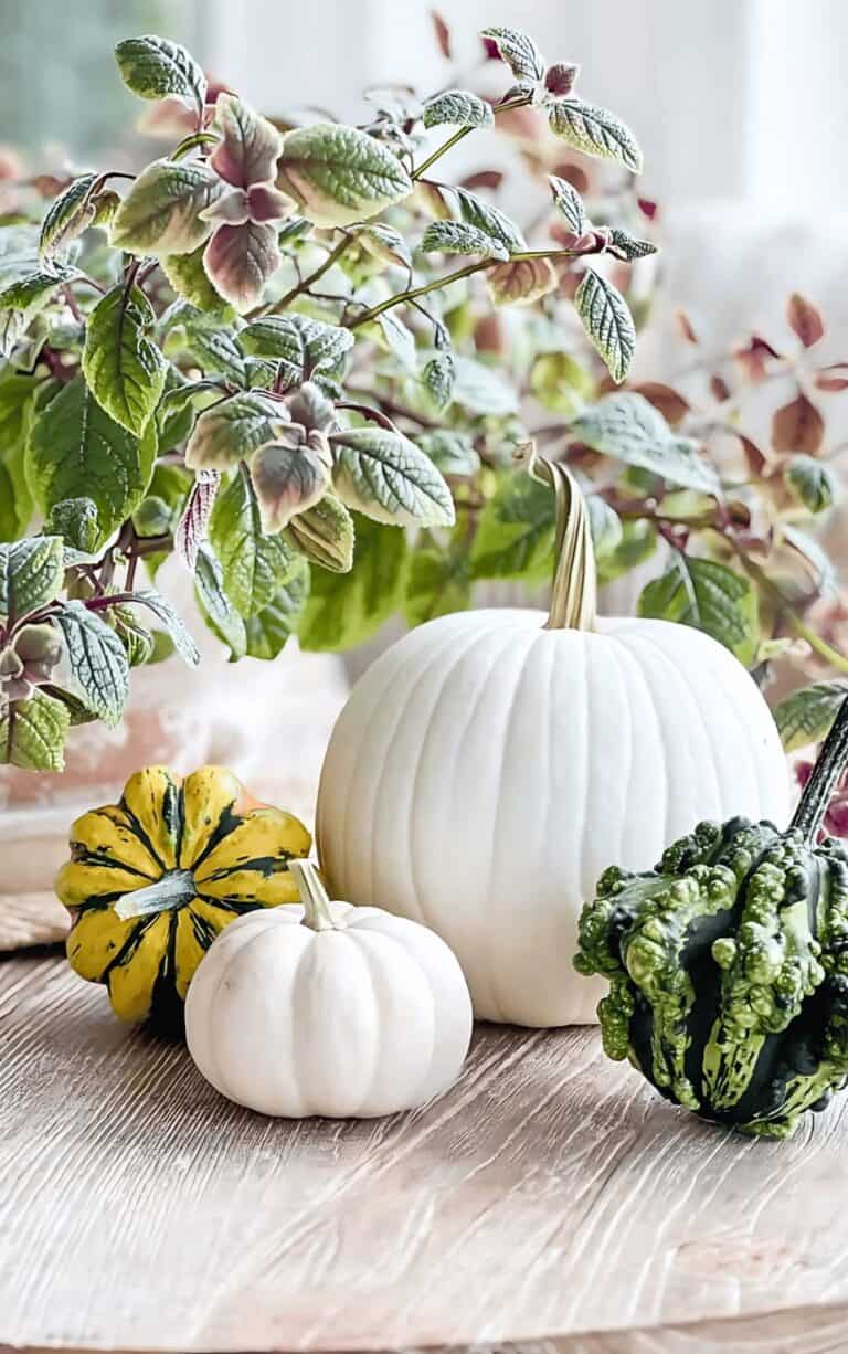 pumpkin, gourds and plants